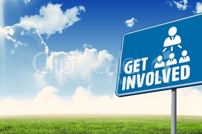 Composite image of get involved