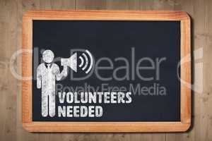 Composite image of volunteers needed