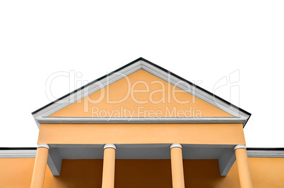 The old office building, isolated on white background.