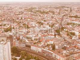 Berlin aerial view vintage