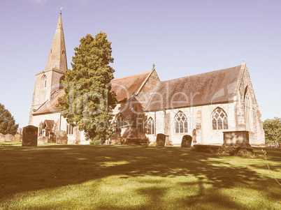 St Mary Magdalene church in Tanworth in Arden vintage