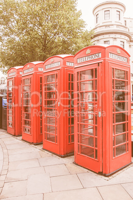 London telephone box vintage