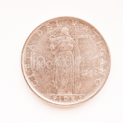 Vatican lira coin vintage