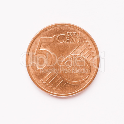 5 cent coin vintage