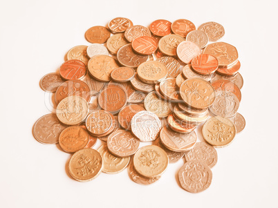 Pound coins vintage