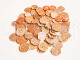 Pound coins vintage