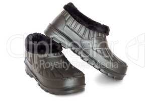 Comfortable waterproof work shoes on a white background.