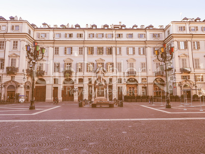 Piazza Carignano Turin vintage