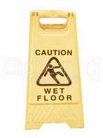 Caution wet floor vintage