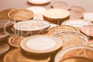 Euro coins vintage