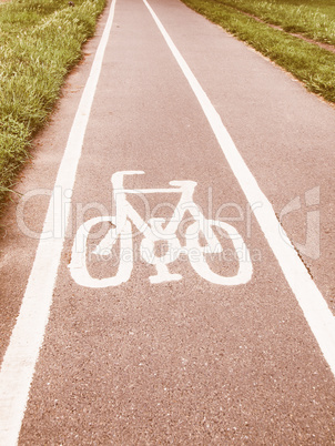 Bike lane sign vintage