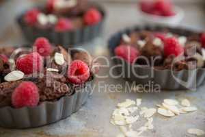 Schokoladenschmarrn mit Himbeeren