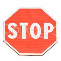 Stop sign isolated vintage