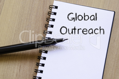 Global outreach write on notebook