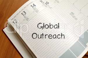 Global outreach write on notebook