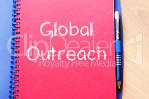 Global outreach write on notebook
