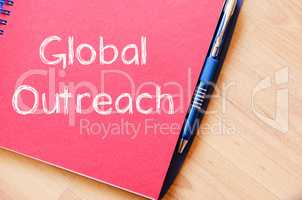 Global outreach write on notebook