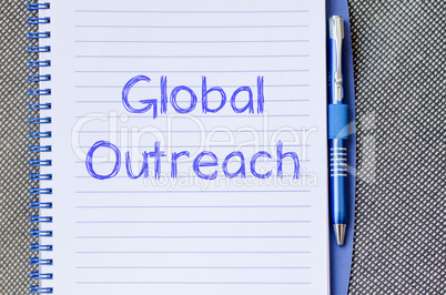 Global outreach write on notebook