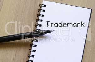 Trademark write on notebook