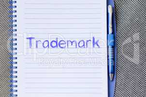 Trademark write on notebook