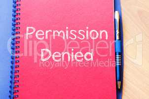 Permission denied write on notebook