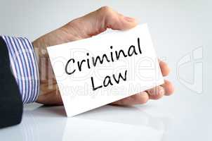 Criminal law text concept
