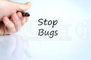 Stop bugs text concept