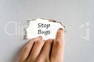 Stop bugs text concept