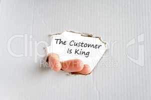 The customer is king text concept