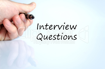 Interview questions text concept