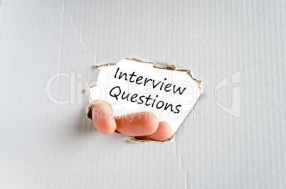 Interview questions text concept