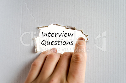 Interview questions text concept