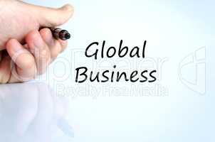 Global business text concept