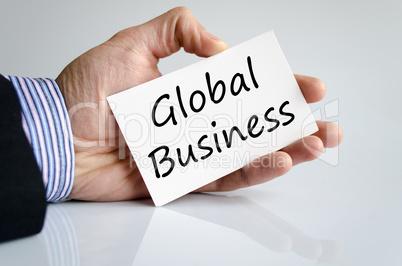Global business text concept