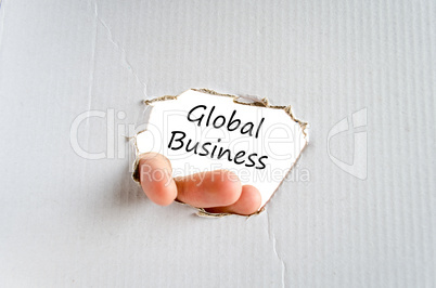 Global business text concept