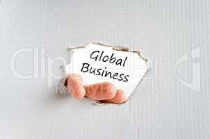 Global business text concept