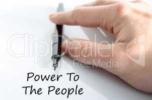 Power to the people text concept