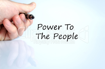 Power to the people text concept