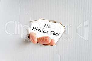 No hidden fees text concept