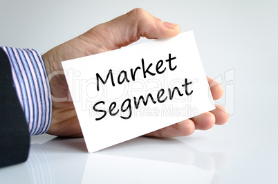 Market segment text concept