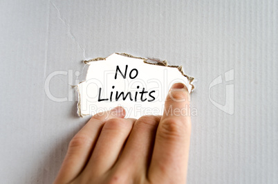 No limits text concept