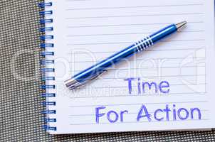 Time for action write on notebook