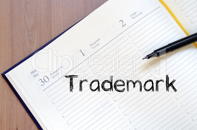 Trademark write on notebook