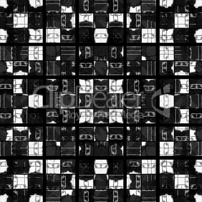 Black and White Squares Seamless Pattern