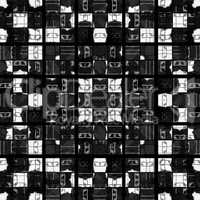 Black and White Squares Seamless Pattern