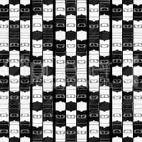 Black and White Vertical Stripes Seamless Pattern
