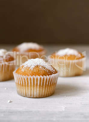 cupcakes on a wooden table