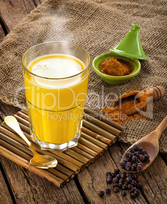 Golden Milk made with turmeric.