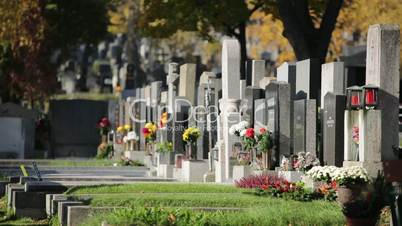 Gräber auf Friedhof