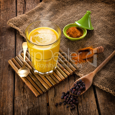 Golden Milk made with turmeric.